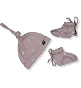 LFOH Beanie & Bootie Set - Taupe Nature - SALE-Baby Sale : Kids Clothing NZ &hellip;