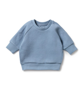 SALE : Kids Clothin: Wilson & Frenchy Storm Blue Quilted Sweat - SALE-Baby Sale : Kids Clothing NZ : : Kid Republic - W24 Wilson & Frenchy