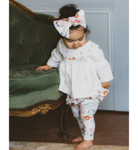 SALE : Kids Clothin: Bebe Esme Embroidered Baby L/S Top - Cream - SALE-Baby Sale : Kids Clothing NZ : : Kid Republic - W23 Bebe
