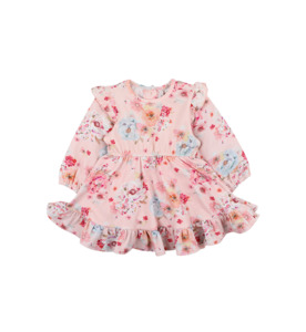 SALE : Kids Clothin: Fox & Finch Pink Bloom Baby Dress - SALE-Baby Sale : Kids Clothing NZ : : Kid Republic - W23 Fox & Finch