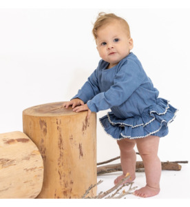 SALE : Kids Clothin: Alex & Ant Frankie Playsuit - Chambray - SALE-Baby Sale : Kids Clothing NZ : : Kid Republic - W24 Alex & Ant