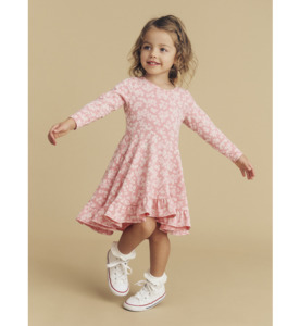 SALE : Kids Clothin: Huxbaby Peek A Boo Bunny Long Sleeve Swing Dress - SALE-Baby Sale : Kids Clothing NZ : : Kid Republic - W24 Huxbaby D1
