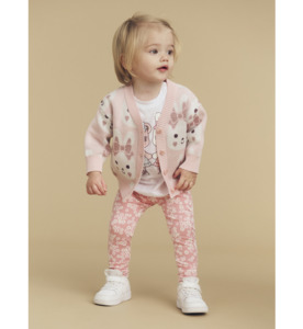 SALE : Kids Clothin: Huxbaby Bunny Love Boxy Cardi - SALE-Baby Sale : Kids Clothing NZ : : Kid Republic - W24 Huxbaby D1