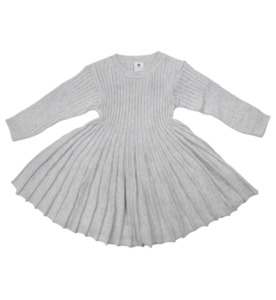 SALE : Kids Clothin: Korango Rib Knit L/S Swing Dress - Grey - SALE-Girls Sale : Kids Clothing NZ : : Kid Republic - W24 Korango W25SALE