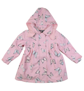 SALE : Kids Clothin: Korango Butterfly Colour Change Lined Raincoat - Fairytale Pink - SALE-Girls Sale : Kids Clothing NZ : : Kid Republic - W24 Korango W25SALE