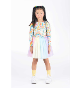 SALE : Kids Clothin: Rock Your Kid Rainbows & Flowers L/S Circus Dress - SALE-Girls Sale : Kids Clothing NZ : : Kid Republic - W24 Rock Your Kid D2