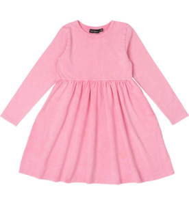 SALE : Kids Clothin: Rock Your Kid Pink Washed L/S Dress - SALE-Girls Sale : Kids Clothing NZ : : Kid Republic - W24 Rock Your Kid D1b