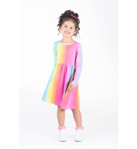 SALE : Kids Clothin: Rock Your Kid Rainbow L/S Dress - SALE-Girls Sale : Kids Clothing NZ : : Kid Republic - W24 Rock Your Kid D2