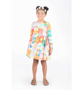 SALE : Kids Clothin: Rock Your Kid Peace & Love L/S Dress - SALE-Girls Sale : Kids Clothing NZ : : Kid Republic - W24 Rock Your Kid D2