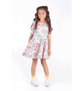 SALE : Kids Clothin: Rock Your Kid Pink Garden Mabel Waisted Dress - SALE-Girls Sale : Kids Clothing NZ : : Kid Republic - W24 Rock Your Kid D2