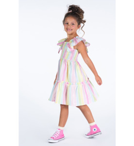 SALE : Kids Clothin: Rock Your Kid Sorbet Stripe Shirred Dress - SALE-Girls Sale : Kids Clothing NZ : : Kid Republic - W24 Rock Your Kid D1b
