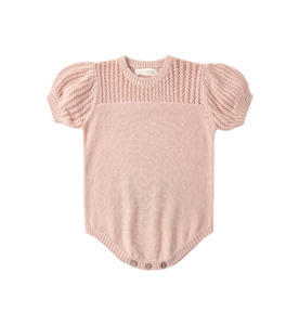 Products: Quincy Mae Pointelle Knit Romper - Melon - BY BRAND-Quincy Mae : Kids Clothing NZ : : Kid Republic - W26 Quincy Mae D1