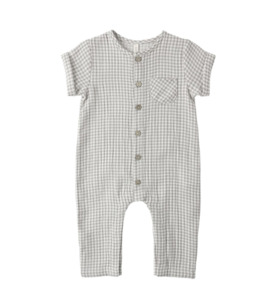 Quincy Mae Charlie Jumpsuit - Sage Gingham - BY BRAND-Quincy Mae : Kids Clothing&hellip;