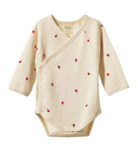 Nature Baby L/S Kimono Bodysuit - Radish Print - BY BRAND-Nature Baby : Kids Clo&hellip;