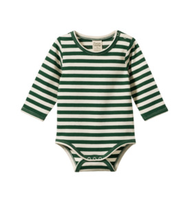 Nature Baby Stretch Jersey L/S Bodysuit - Eden Sea Stripe - BY BRAND-Nature Baby&hellip;