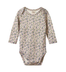 Nature Baby Merino Wool L/S Bodysuit - Briarwood Lilac Print - BY BRAND-Nature B&hellip;
