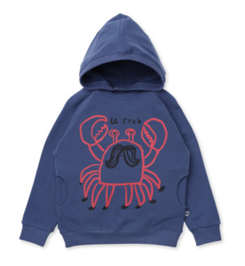 SALE : Kids Clothin: Minti Le Crab Furry Hood - Navy - SALE-Boys Sale : Kids Clothing NZ : : Kid Republic - W24 MINTI D1