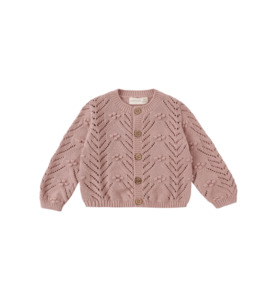 Products: Quincy Mae Knit Cardigan - Mauve - BY BRAND-Quincy Mae : Kids Clothing NZ : : Kid Republic - W26 Quincy Mae D1