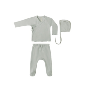 Products: Quincy Mae Take Home Set - Sage - BY BRAND-Quincy Mae : Kids Clothing NZ : : Kid Republic - W26 Quincy Mae D1