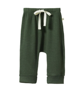 Nature Baby Merino Wool Drawstring Pants Pointelle - Thyme - BY BRAND-Nature Bab&hellip;