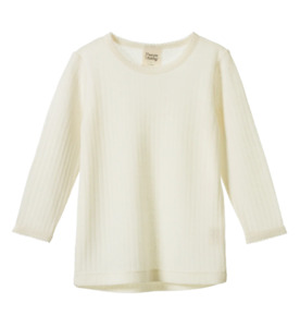 Nature Baby Merino Wool L/S Cloud Tee Pointelle - Natural - BY BRAND-Nature Baby&hellip;
