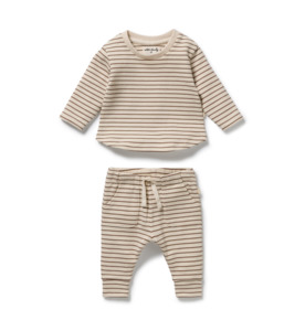 Wilson & Frenchy Nutmeg Stripe Organic Waffle Set - BY BRAND-Wilson & Fr&hellip;