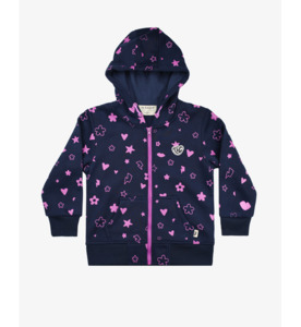 The Girl Club Navy Icons Zip Hood - BY BRAND-The Girl Club : Kids Clothing NZ : &hellip;