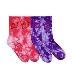 Products: Santa Cruz Free Spirit Stack Crew Sock 2Pk (Yth 2-8) - Pink Coral/Iris Tdye - BY BRAND-Santa Cruz : Kids Clothing NZ : : Kid Republic - W25 Santa Cruz