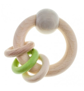 Products: Hess-Spielzeug Rattle Round With Ball and 3 Rings Natural/Apple Green - BABY ESSENTIALS-Feeding-Bottle Feeding & Pacifiers : Kids Clothing NZ : : Kid Republic - Hess-Spielzeug