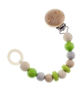 Products: Hess-Spielzeug Dummy Chain - Natural/Apple Green - BABY ESSENTIALS-Feeding-Bottle Feeding & Pacifiers : Kids Clothing NZ : : Kid Republic - Hess-Spielzeug