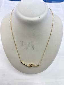 Chains: 9ct twist pendant and chain