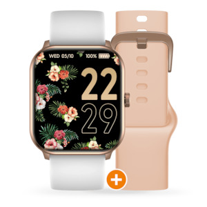 Smart Watch: Ice smart watch ROSE GOLD AND NUDE WHITE