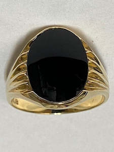 Rings Collection: Ring - 9ct men's onyx