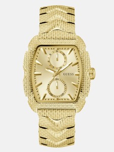 Guess: Guess Men's Nile Gold Tone Watch GW0885G1