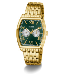 Guess Gabriel Green dial gold tone multifunction watch GW0975G2