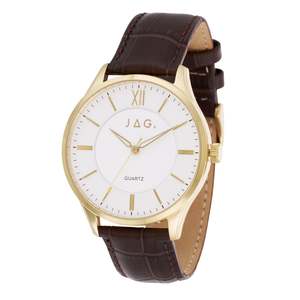 Everything You Might Like These: Jag “Geelong “white dial leather strap Watch J2901