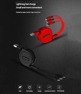 Product TC15: 3IN1 Multi USB Retractable Charging Cable, 1 meter NuTech