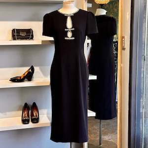 Frontpage: Self-Portrait Crepe Diamante Midi Dress - SIZE 10