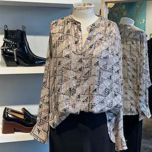 Tops: Isabel Marant Silk with Lurex Blouse - SIZE 36 (NZ M)