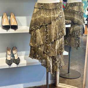 Tops: Isabel Marant Etoile Python Print Skirt - SIZE M