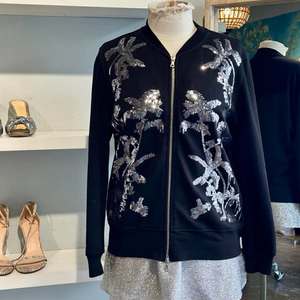 Dries van Noten Sequinned Palms Bomber - SIZE S