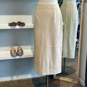 Frontpage: Scanlan Theodore Straight Leather Skirt - SIZE S (NZ 8)