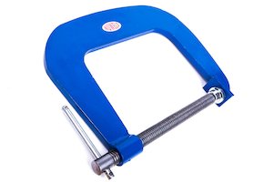 G Clamp: NUWELD G CLAMP 300MM (12") D/THROAT STEEL H/DUTY