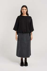 Winter Coats And Blazers: BILLIE SKIRT | CHARCOAL