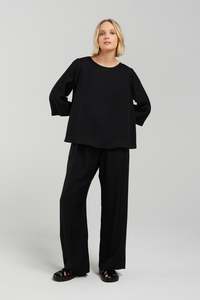 Work Wear Edit: EDISON TOP | BLACK