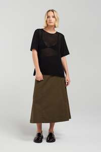 Ss25 Denim Collection: MAGGIE SKIRT | KHAKI