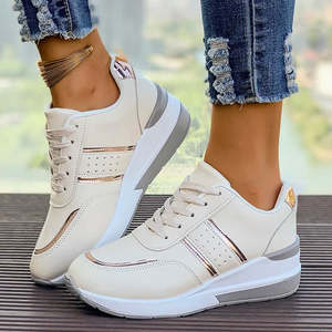 Womens Shoes: Chic Casual Sneakers | Women's Lace-Up Design with Metallic Accents | Stylish Footwear for Everyday Comfort