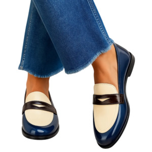 Womens Shoes: Maxine Inspired Loafers Women's Slip-On Unqie two toned Design Comfortable Style for Everyday Wear