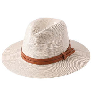 Sunnies: Panama Fedora Hat with Leather Band – Wide Brim Sun Hat