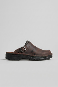 Classic Clogs | Leather Look Footwear with Adjustable Buckle Strap | Ergonomic D&hellip;